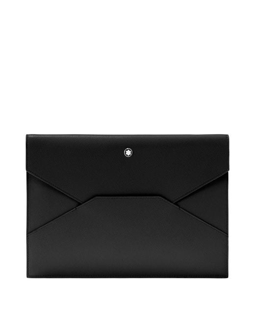 Montblanc Black Sartorial Envelope Leather Pouch