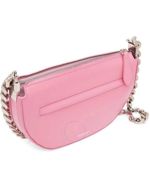 Burberry Pink Mini Olympia Leather Shoulder Bag