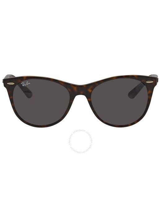Ray-Ban Brown Wayfarer Ii Classics Dark Grey Classic Round Sunglasses Rb2185 1292b1 55