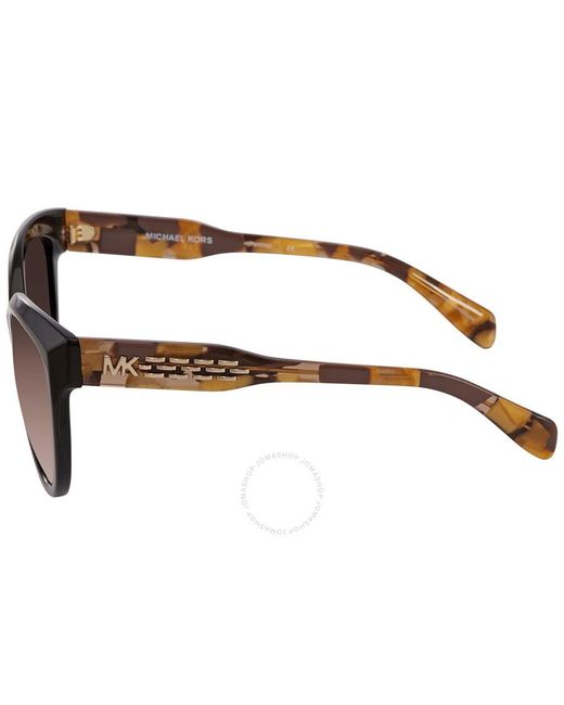 Michael Kors Brown Smoke Gradient Cat Eye Sunglasses Mk2083f 300513 57