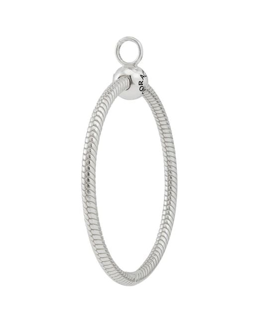 Pandora Metallic Moments Large O Pendant In Sterling Silver