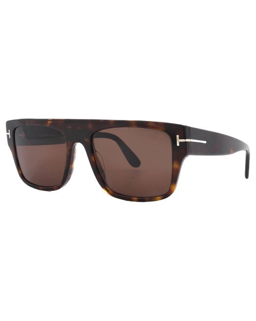 Tom Ford Dunning Brown Square Sunglasses Ft0907 52e 55 for men