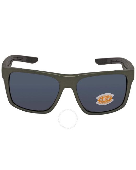 Costa Del Mar Blue Lido Grey Polarized Polycarbonate Sunglasses 6s9104 910412 57 for men