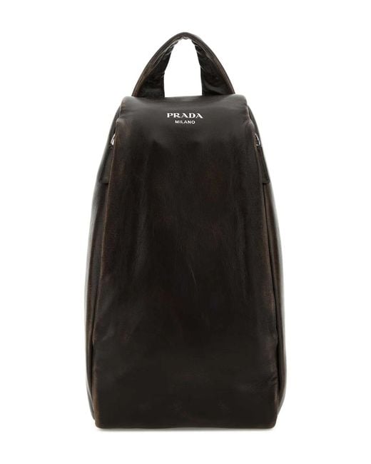 Prada Black Dark Nappa Leather Backpack for men