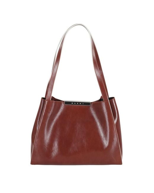 Marni Red Tote Ew Small