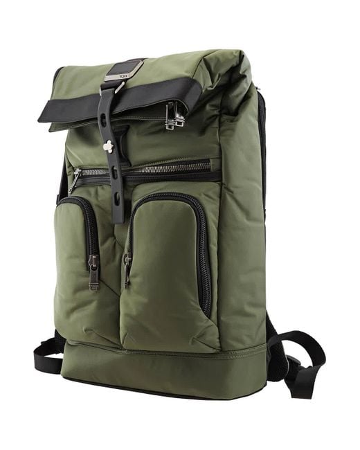 lance backpack tumi Tumi Lance Nylon Backpack in Green for Men
