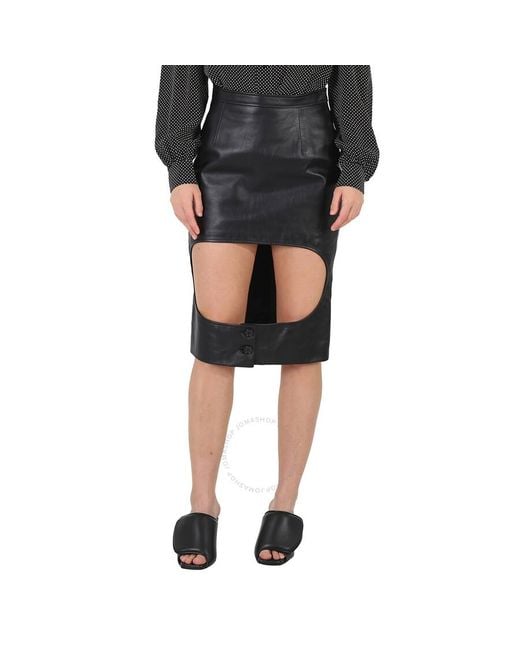 Burberry leather skirt deals