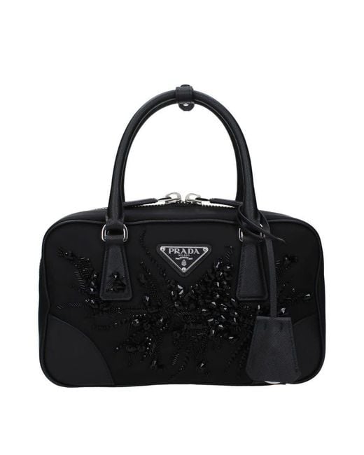 Prada Black Fabric Handbag Bag