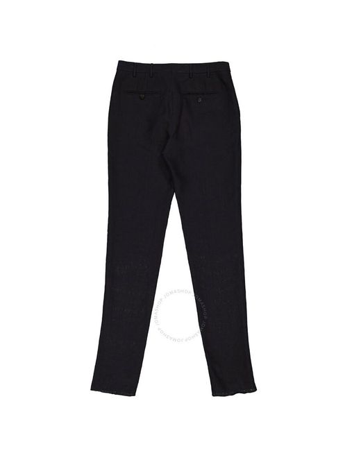 Burberry Black Navy Melange Tailored Trousers for men
