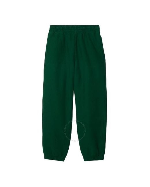 Burberry Green Equestrian Knight Patch Track Pants for men