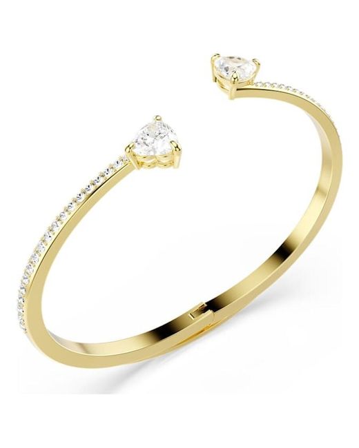 Swarovski Metallic Mesmera Attract-Tone Plated Bangle, Size Small