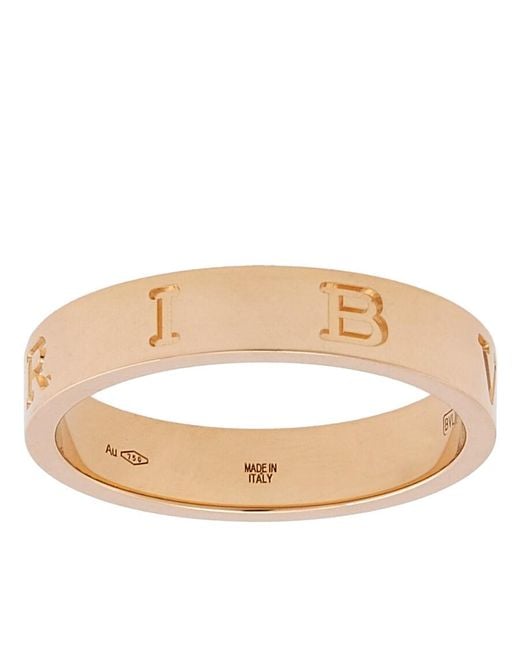 BVLGARI Metallic B.Zero1 Essential 18 Kt Band Ring