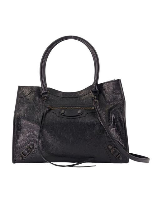 Balenciaga Black Le City Tote Shoulder Bag for men