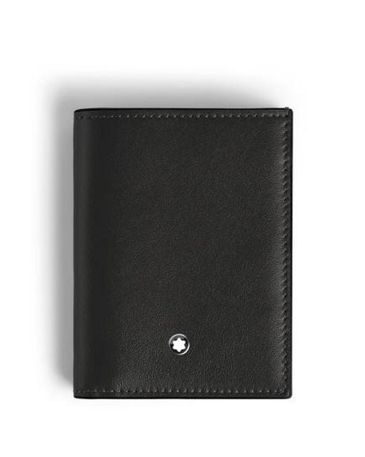 Montblanc Black Soft Mini Leather Wallet 4Cc for men