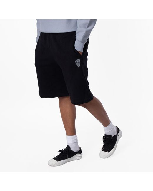 Burberry Black B Shield Logo Cotton Shorts for men