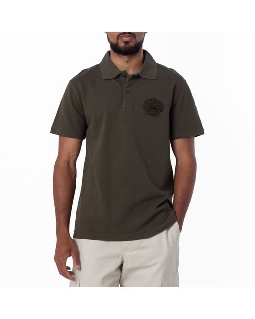 Burberry Black Ekd Embroidered Cotton Polo Shirt for men