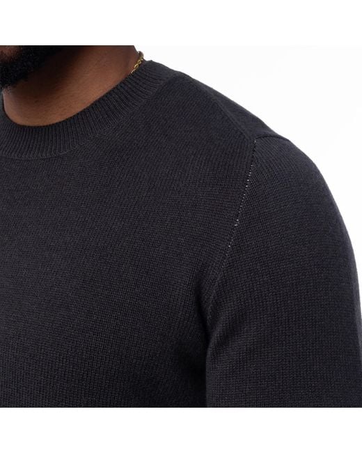 Burberry Black Equestrian Knight Motif Cashmere Sweater for men
