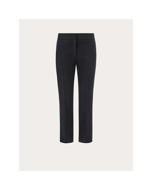 Ferragamo Blue Wool Blend Trousers, Brand Size 44 (Us