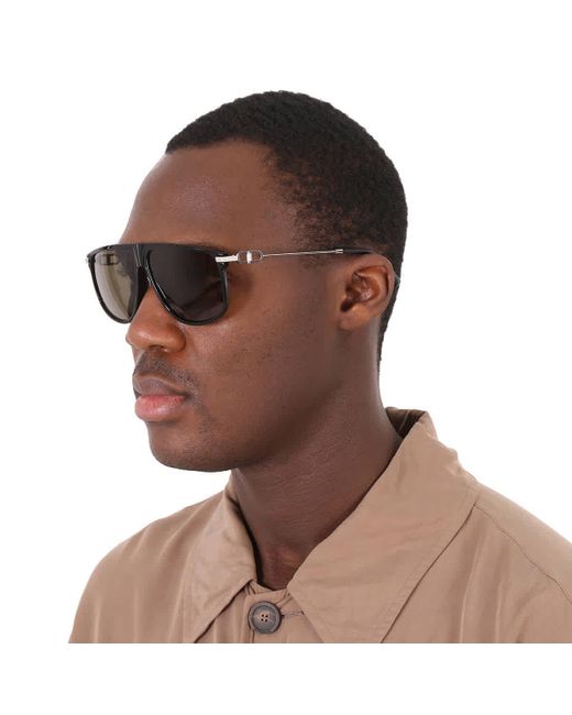 Dior Black Dark Grey Browline Sunglasses Dm40029u 01j 63 for men