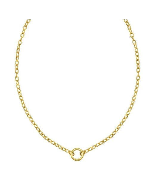 Tresorra Metallic 14K Push Lock Charm Necklace