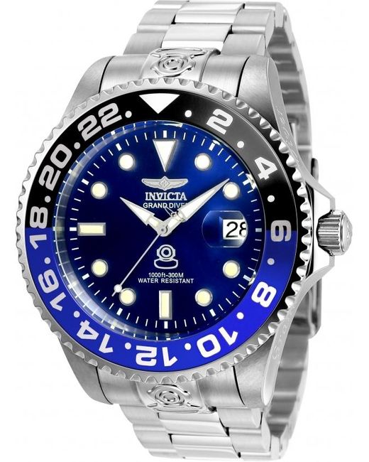 Invicta Pro Diver Quartz Blue Dial Batman Bezel Men's Watch 43972  886678583935 - Pro Diver, Pro Diver Quartz - Jomashop