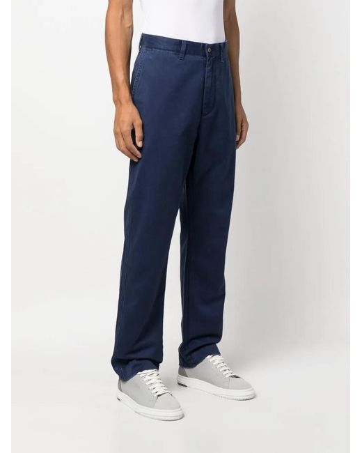 Polo Ralph Lauren Blue Straight-Leg Cotton Trousers for men