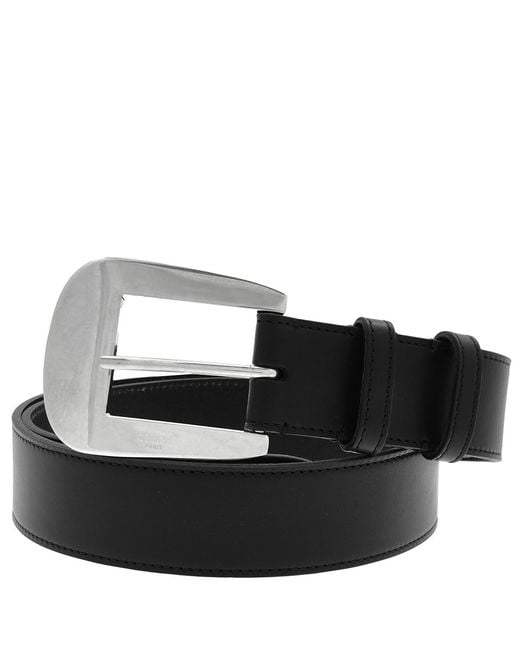 Céline Black Marco Large 35Mm Belt, Cm