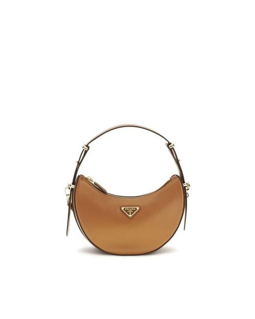 Prada Brown Calf Leather Shoulder Bag