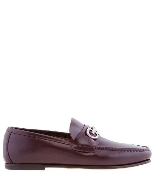 Ferragamo Purple Salvatore Galileo Gancini Ornament Slip-on Loafers for men