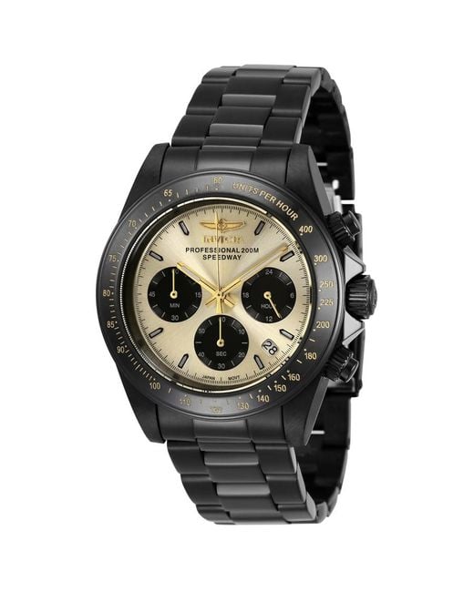 Invicta Black Speedway Gold-tone Dial Watch for men
