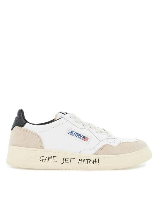 Autry White Medalist Low-Top Sneakers for men