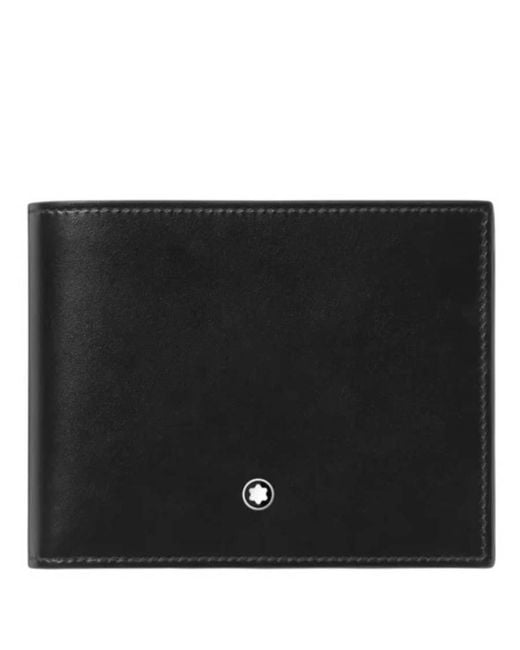Montblanc Black Meisterstuck 6Cc Leather Wallet for men