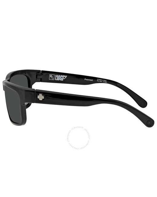 Spy Black Frazier Happy Gray Green Polarized Square Sunglasses 673176038864 for men