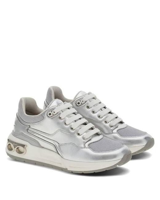 Ferragamo White Cosma Low Leather Sneaker for men