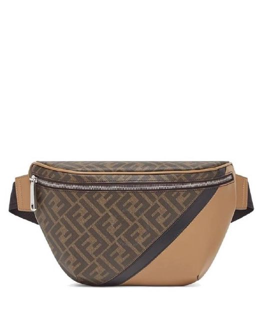 Fendi Brown Diagonal Belt Bag