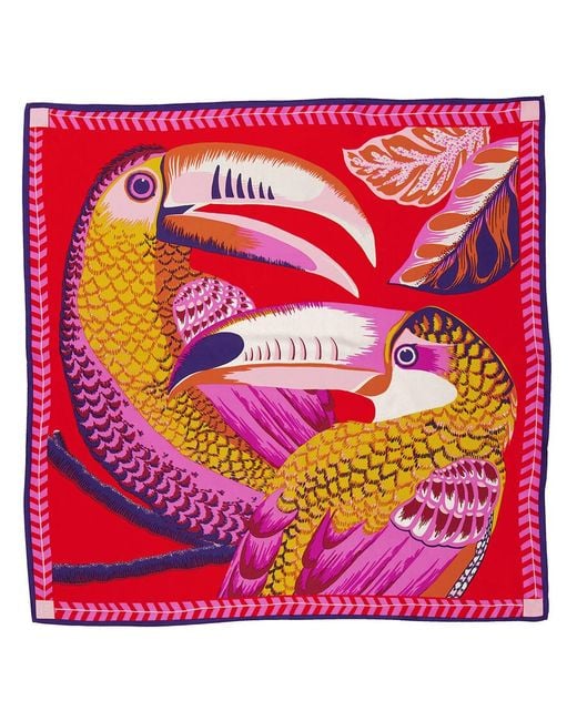 Inoui Edition Pink Square 65 Toucan Scarf
