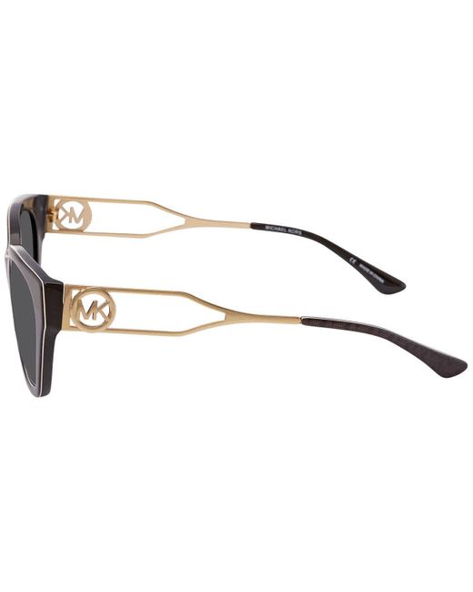 Michael Kors Gray Lake Como Dark Grey Solid Cat Eye Sunglasses Mk2154 370687 54