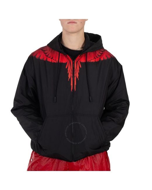 Marcelo Burlon Black Marcel Burlon Icon Wings Hooded Jacket for men