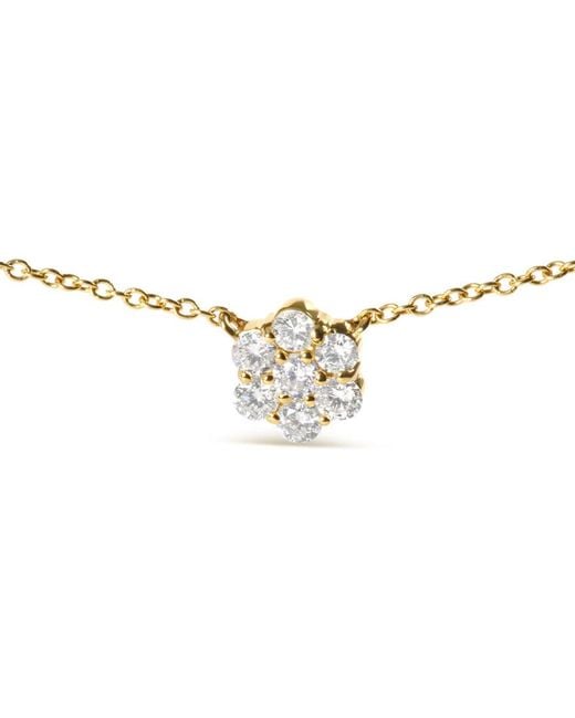 Haus of Brilliance Metallic 14K 2.00 Cttw Diamond Cluster 18" Station Necklace (I-J Color, I1-I2 Clarity) for men