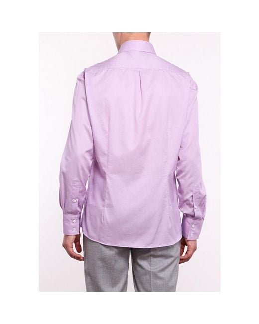 Brunello Cucinelli Purple Lilac Button-Up Shirt, Size Medium for men