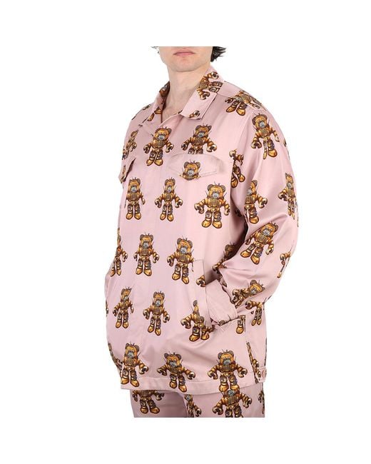 Moschino Pink Robot Bear Jacket for men