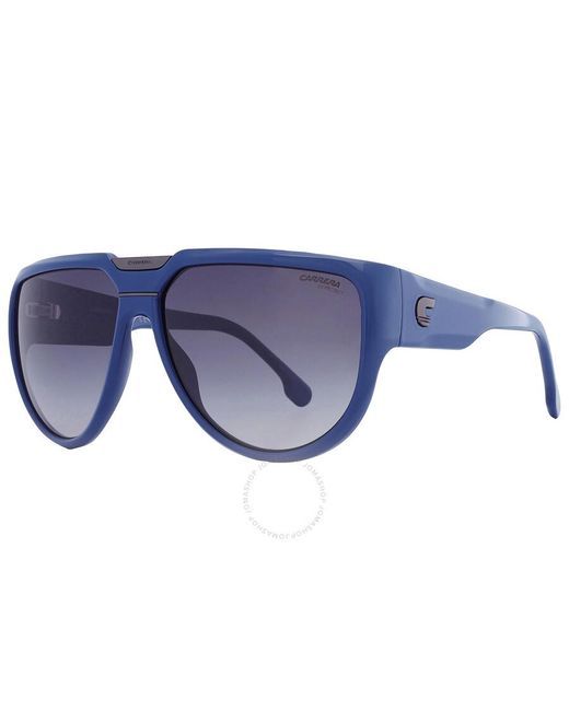 Carrera Blue Grey Shaded Browline Sunglasses Flaglab 13 0pjp/9o 62