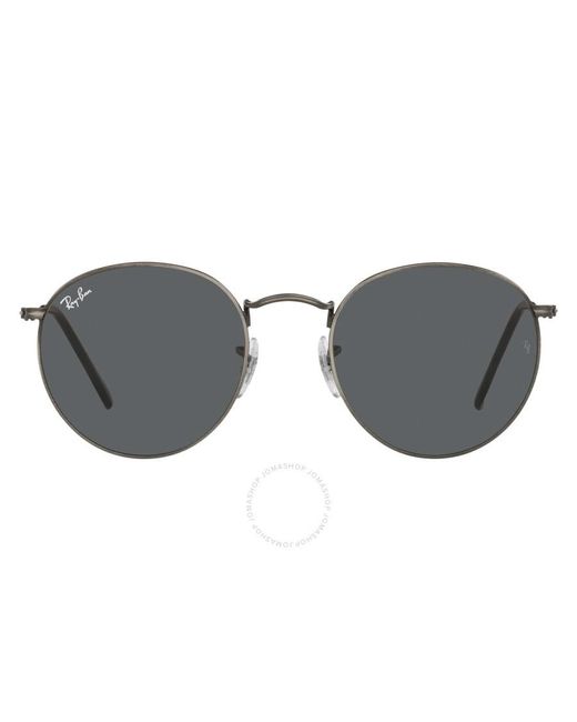 Ray-Ban Round Metal Antiqued Dark Gray Sunglasses Rb3447 9229b1 47 for men
