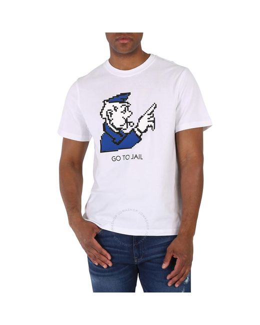 Mostly Heard Rarely Seen White Whistler Print T-shirt for men