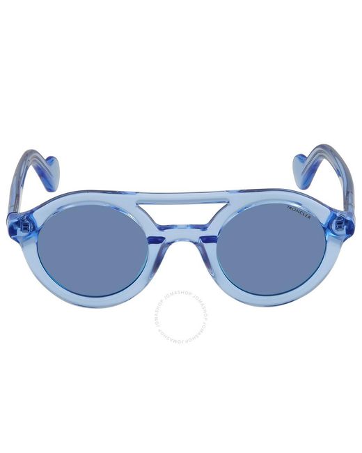Moncler Blue Round Sunglasses Ml0014 84l 47 26 145