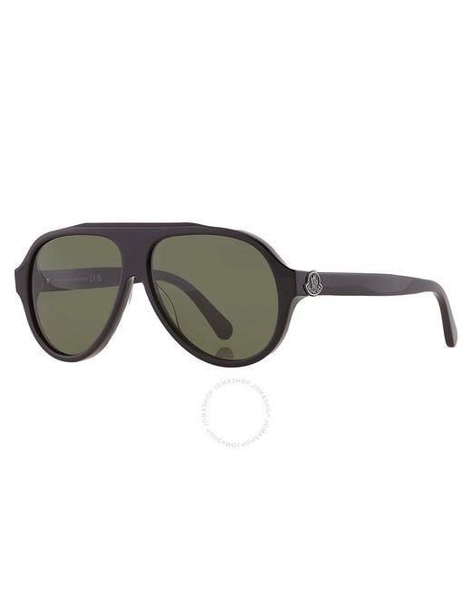 Moncler Caribb Green Pilot Sunglasses Ml0265 01n 59 for men