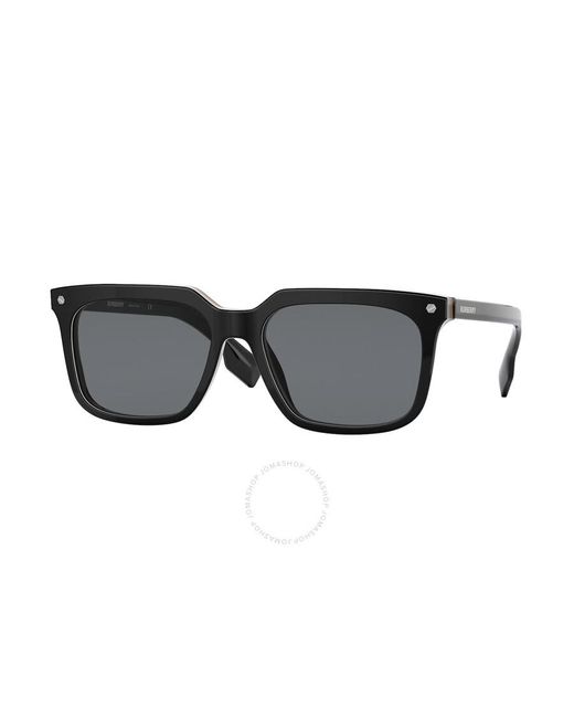 Burberry Black Carnaby Dark Gray Square Sunglasses Be4337f 379887 56 for men