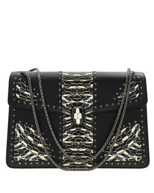BVLGARI Black Serpenti Forever Shoulder Bag