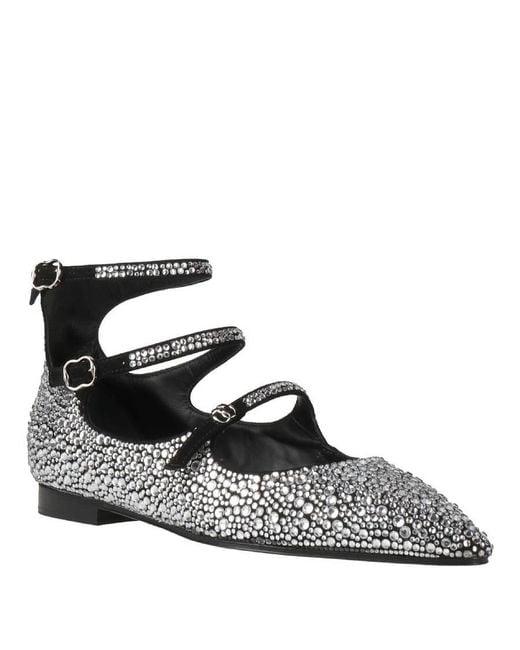 Bally Black Marilou Crystal-Embellished Flats, Brand Size 38 Us