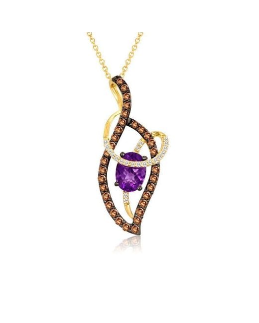 Le Vian Metallic Ladies Grape Amethyst Swirl Necklaces Set